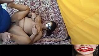 i'm seein this hot awesome indian woman get hard fucked in doggystyle at the halloween party, her big tits bouncin wildly