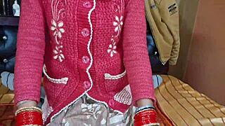 Romantic malayali couple in traditional nightwear at home