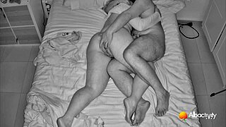 Amateur couple engages in spanking and masturbation before bed, getting really wet