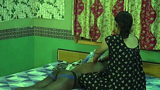 Beautiful Desi Indian maid endures intense pussy fucking and rough sex with her young 18+ lover.