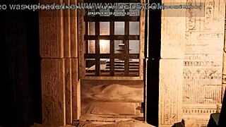 lara solves the mystery of an ancient statue with a huge penis with her ass 3d hentai game anime