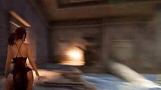 lara solves the mystery of an ancient statue with a huge penis with her ass 3d hentai game anime