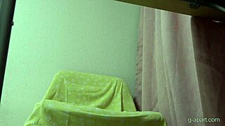 Japanese Sakura Misaki Teasingly Masturbates On Chair