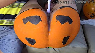 milf stepmom begs me to penetrate her pumpkin costume on halloween night