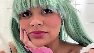 Public toilet farts at cosplay con, gassy BBW in cosplay!