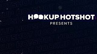 Sienna Rae plays a brunette street walker meeting Nade Nasty in this casual scene