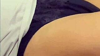 my wife was sleeping on the sofa, so i filmed her, then took off her underwear, licked her boobs and pussy 😏