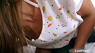 creampie sex tape with tiny latina hotwife frida sante