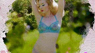 look at this cute teen model miranda posing with her perfect tits after that hot striptease