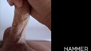 Wash wank and creamy cum by hammer hart