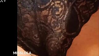 Why does the sensual latina caress her wet pussy in doggy style? Watch this 18-year-old!