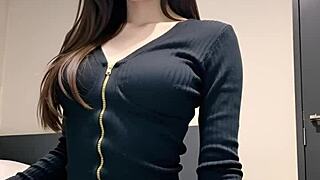 Brian intensely desires the sexy redhead's hot posterior during pussy masturbation with ASMR sounds in 3D animation