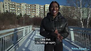 Wow, Josy Black flaunts her big black ass while riding that huge dick!