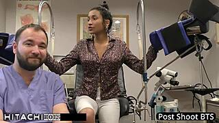 Nurse Miss Mars Forces Human Guinea Pig to Orgasm with Hitachi