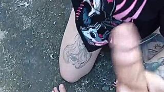 girlfriend's mom friend gets naughty in public