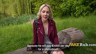 Pretty finnish girl in a casting interview