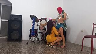 Passionate Latina Milf Fucks Monster Cock For Masturbation