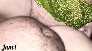 After sucking her step brothers dick the step sister inserted the dick into her tight pussy