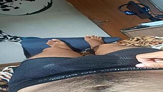 Young guy masturbates in bedroom bed on day eight of three sixty five