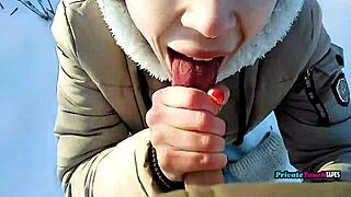 Russian Stepsister's Outdoor Blowjob: My Favorite Wild Moment