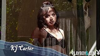 Gorgeous Asian Model Kj Carter With Petite Body Goes Fully Nude