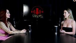 watching milena moreau's sexy interview on porn cast brazil part 2 with lots of fucking in sheer red