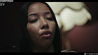 lesbian interracial vampire tale - black girl mesmerizes latina