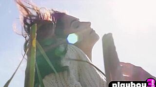 Gorgeous brunette milf alexandra belle shows perfect body during hot posing for the playboy