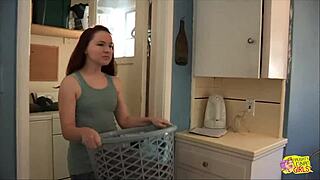 Trying On Outfits In Front Of The Lesbian Redhead Leads To Flirting And Erotic Sex. They Kiss Passionately Before Fingering.