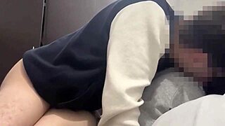 Horny 18-year-old roommate rides hard cock passionately!