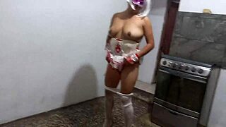 Mexican model debuts in Latino porn, donning lingerie and heels, craving thick cock with wet pussy and brown ass.