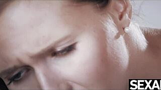 Her sexy big tits swing when her lover fucks her doggy style