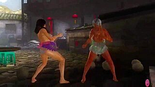 Two sexy maids battle fiercely in a catfight for your attention in this doa diva scene