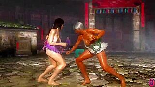 Two sexy maids battle fiercely in a catfight for your attention in this doa diva scene