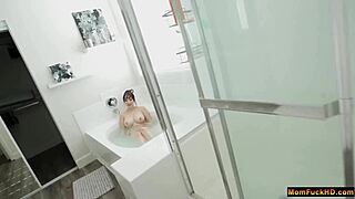 would it be okay to shower with busty stepmom in bathtub