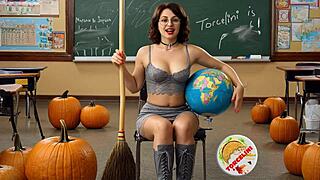 Torcelini Halloween Lesson Witch Teacher Broomstick Ride!