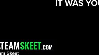 restrained and assisted by stepson