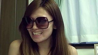 japanese teen model gets seduced in uncensored jav casting with creampie and sunglasses