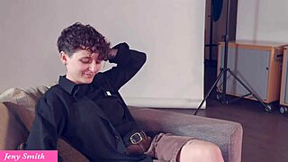 Dominant Lesbian Slaps Jeny Smith!