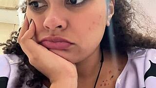 Gassy milk-intolerant girl on the toilet farting loudly?