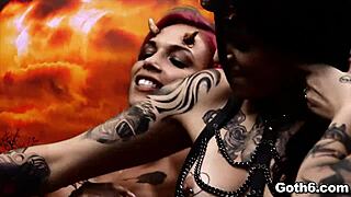 Diabolical orgy in hell with Satan and intense group scenes