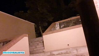 I saw risky public anal and blowjob by latina girl