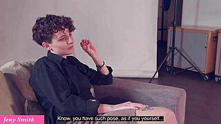 Dominant Lesbian Slaps Jeny Smith!