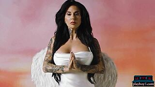 Busty Milf Joanna Angel Shows Luscious Tattooed Body For Playboy