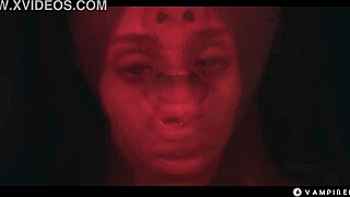 ebony vampire mistress lia lin has lesbian latina slave mesmerized for hardcore domination