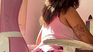 chubby bbw farts while working at computer