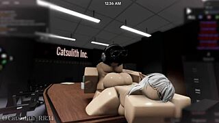 she finally submits to me in the office after a while