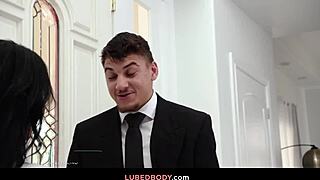 Celebrating With Extremely Lube And A Fatty Dick - Danae Mari