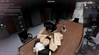 she finally submits to me in the office after a while