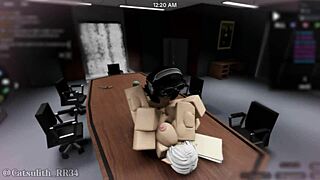 she finally submits to me in the office after a while